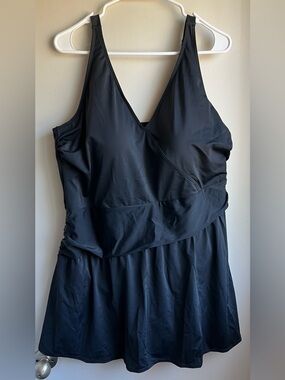 NWOT d&co. BEACH Black Swim Dress